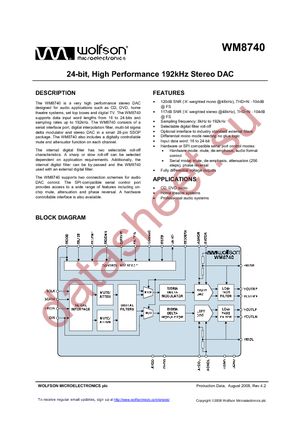 WM8740SEDS datasheet  